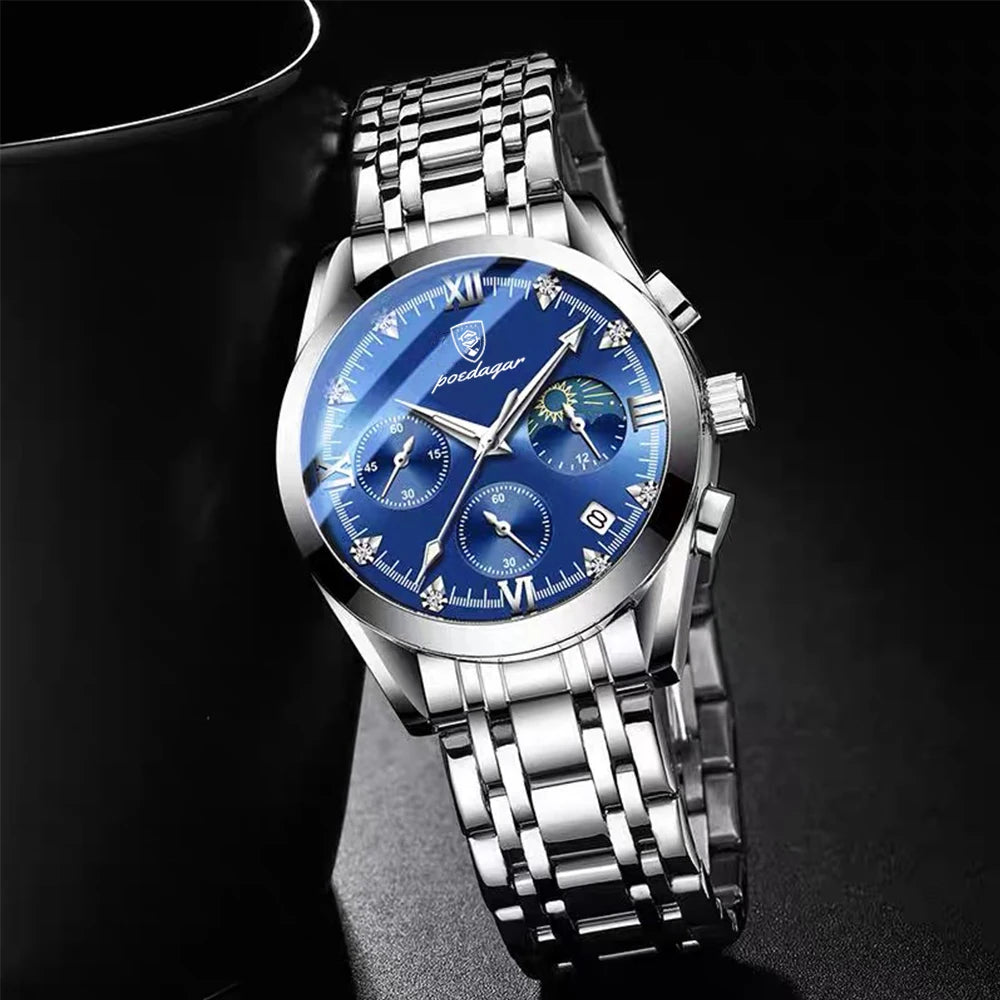 POEDAGAR Fashion Date Quartz Men Watches