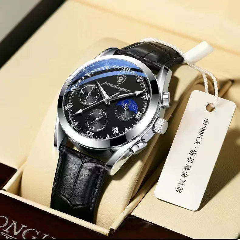 POEDAGAR Fashion Date Quartz Men Watches