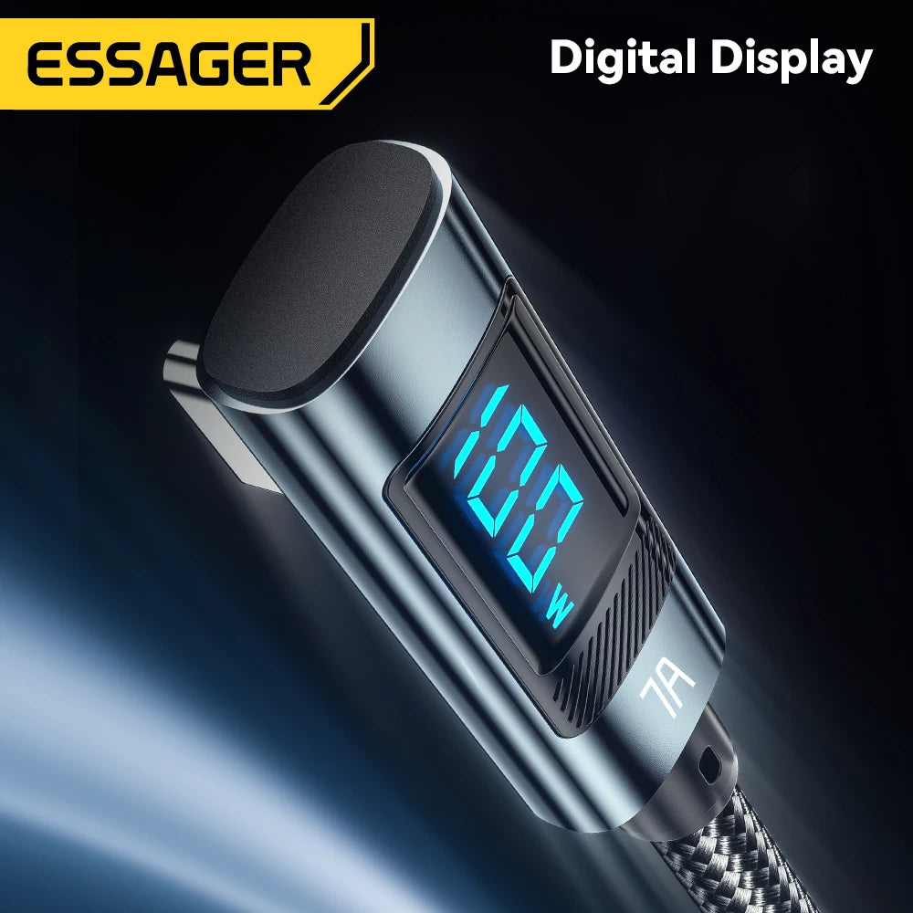 Essager 7A USB Type C Cable to USB C 100W PD Fast Charging